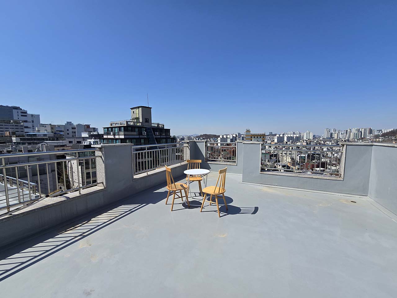 Rooftop de la sharehouse à Hongdae